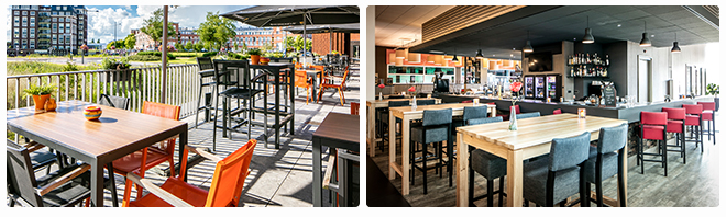 Terras en Restaurant Grill Factory op Suyt in Helmond